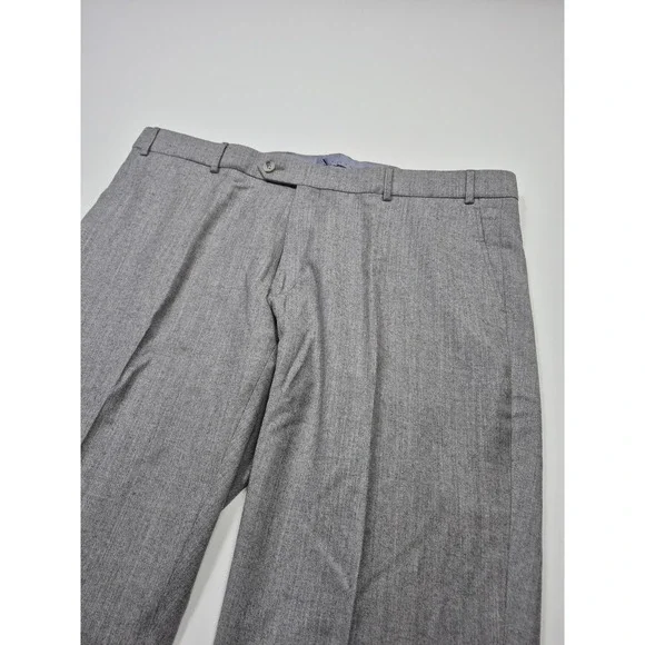 Ballin Dress Pants Comfort Eze Mens 42x37 Gray Wool Cashmere Flannel SOHO